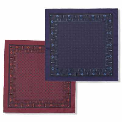 RKC-5765 EXCY FORMAL Fazzoletto da taschino in seta con stampa paisley