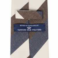 HVN-62 VANNERS Cravatta Artigianale In Seta Regimental Blu Navy / Marrone[Accessori Formali] Yamamoto(EXCY) Sottofoto