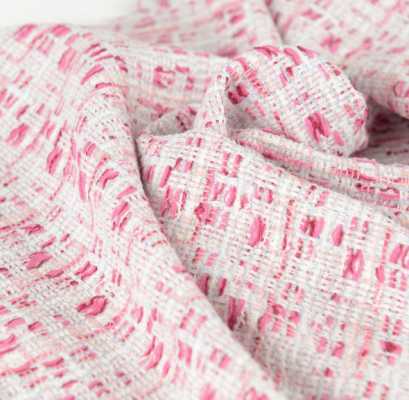 Z7575 LINTON Linton Tweed Made In England Textile White X Pink[Tessile] LINTON Foto secondaria
