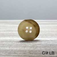 600-4H Bottone In Vero Corno Di Bufalo A 4 Fori Per Abiti Domestici E Giacche[Pulsante] Yamamoto(EXCY) Sottofoto