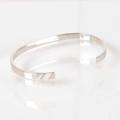 BR-3 Bracciale Made in Japan, Regimental, Bianco, Madreperla bianca