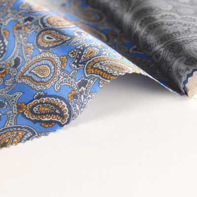 URJ-003 Made In Italy Cupra 100% Stampa Fodera Motivo Paisley Blu[Liner] TCS Sottofoto