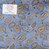 URJ-003 Fodera In Cupro 100% Italiano, Motivo Paisley, Blu