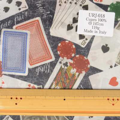 URJ-018 Made In Italy Cupra 100% Stampa Fodera Carte Da Gioco Serie Casino[Liner] TCS Sottofoto