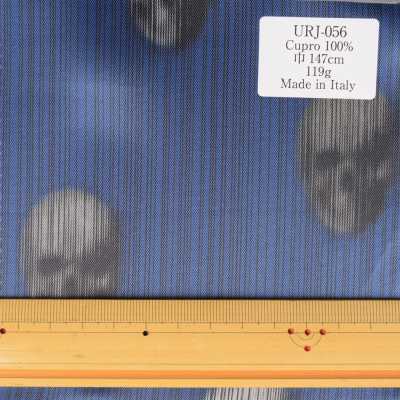 URJ-056 Made In Italy Cupra 100% Fodera Stampata Motivo Scheletro Horror Scuro[Liner] TCS Sottofoto