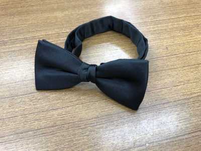 VBF-BK Papillon realizzato con tessuto VANNERS nero in raso