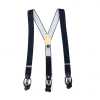 SR-NAVY SR-NAVY Bretelle EXCY Blu navy tinta unita 2-in-1 elastico da 35 mm