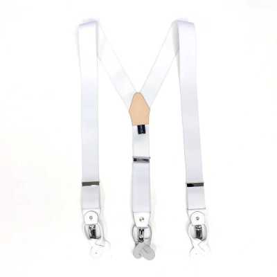 SR-WHITE SR-WHITE Bretelle EXCY White Lisce 2 in 1 Elastico 35 mm