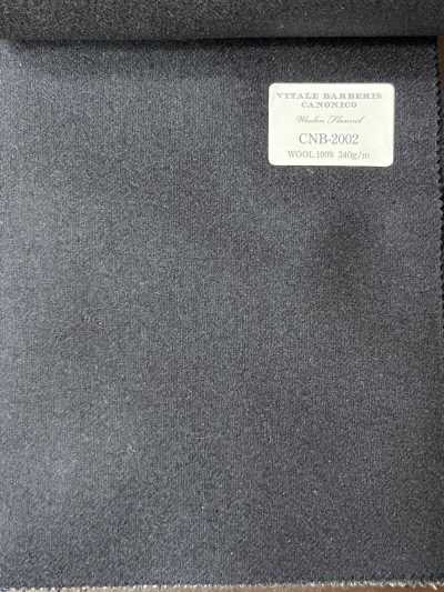 CNB2002 CANONICO FLANELLA DI LANA CARDATA Blu navy scuro tinta unita