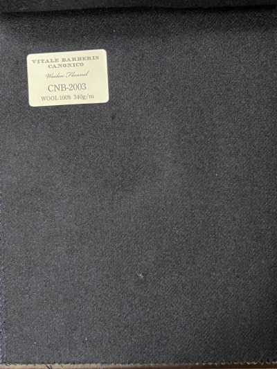 CNB2003 CANONICO Flanella di lana standard blu navy scuro tinta unita
