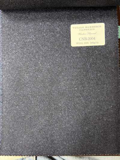 CNB2004 CANONICO Flanella di lana classica blu navy tinta unita