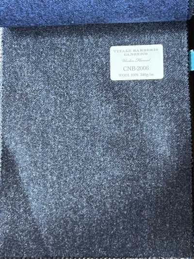 CNB2006 CANONICO Flanella di lana standard tinta unita blu navy scuro