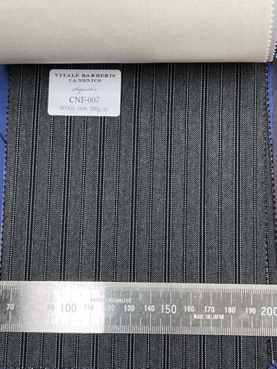 CNF007 CANONICO Standard Super110's Tessuto velluto a coste grigio per pantaloni