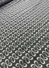 AI-3 Jacquard in seta con motivo a petali rosa, nero 【Outlet】
