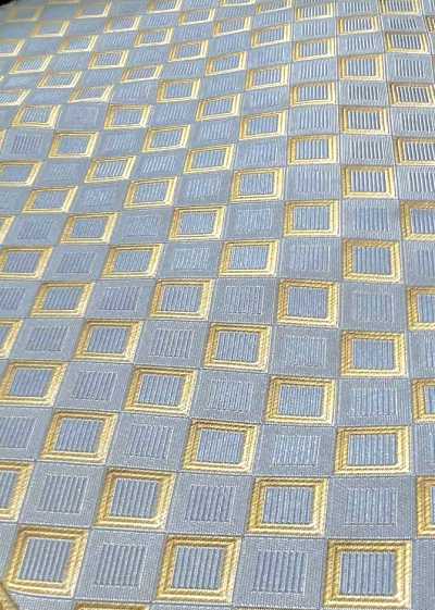 AI-5 Motivo a quadri jacquard in seta grigio [Outlet]