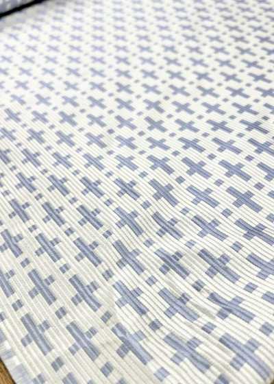 AI-12 Jacquard di seta con motivo geometrico avorio [Outlet]