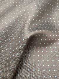 AI-13 Seta Jacquard Fantasia Pois Marrone [outlet][Tessile] Yamamoto(EXCY) Sottofoto