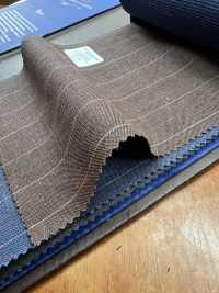 14CN1597 CANONICO 21 Micron Righe In Lana E Lino Marrone[Tessile] CANONICO Foto secondaria