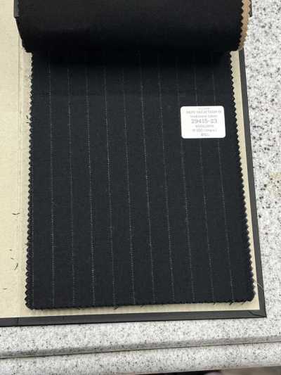 TRADIZIONALE Tessuto Per Abito Multimateriale Nero Chalk Stripe