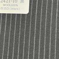 02421-10 25SS MIGLIORE SELEZIONE [tessuto Tradizionale] Chalk Stripe Nero[Tessile] Società Per Azioni Kunishima Co., Ltd. Sottofoto