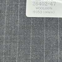 26402-47 25SS MIGLIORE SELEZIONE [tessuto Tradizionale] Tessuto Tradizionale Chalk Stripe Grigio Scuro[Tessile] Società Per Azioni Kunishima Co., Ltd. Sottofoto