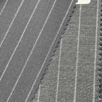 95406-28 25SS MIGLIORE SELEZIONE [FANCY WORSTED] Fancy Worsted Dark Navy Chalk Stripe[Tessile] Società Per Azioni Kunishima Co., Ltd. Sottofoto