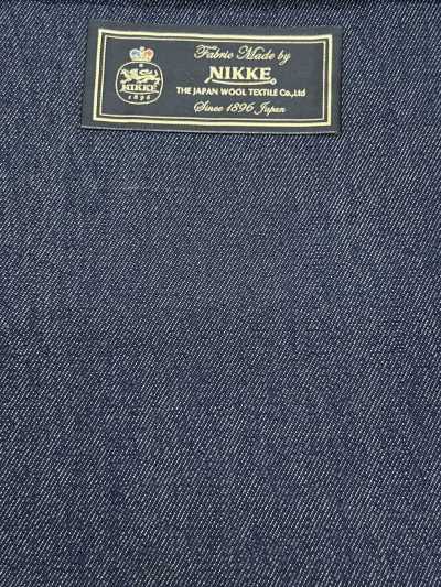 896S4311-38 NIKKE denim di lana Blu navy liscio S140s