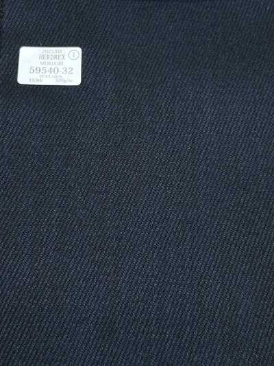59540-32 26AW HERDREX [MOKUORI] Lana deodorante Twill Kersey blu navy Mokuori