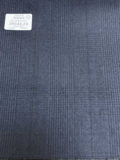59544-24 26AW HERDREX [Lana lavorata Siro-milled] Check Glen blu navy