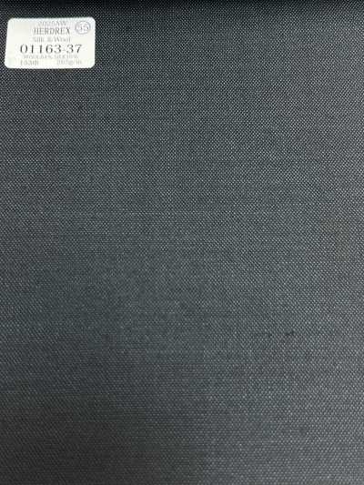 01163-37 25AW HERDREX [Seta e lana] Seta e lana blu navy tinta unita