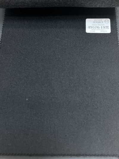 49576-19 26AW HERDREX [Grace Flannel] Grace Flannel nero tinta unita