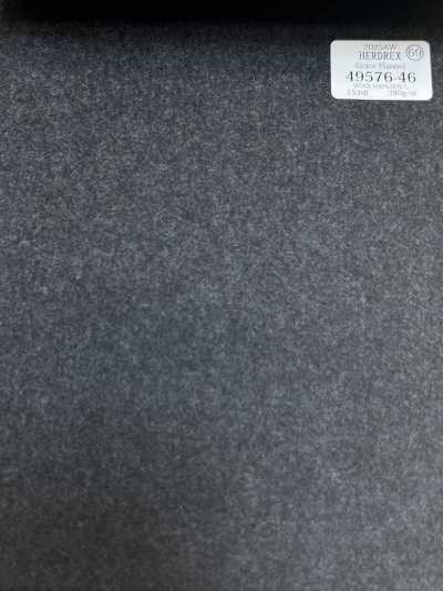 49576-46 26AW HERDREX [Flanella Grace] Tinta unita grigio carbone