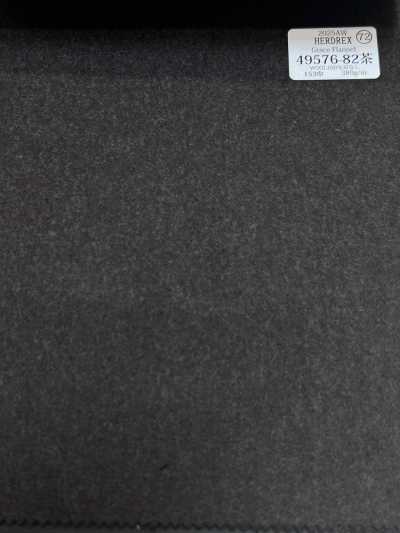 49576-82 26AW HERDREX [Grace Flannel] Grace Flannel Marrone tinta unita