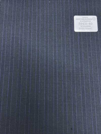 59431-40 26AW BEST SELECTION [N-STRETCH] N-Stretch riga ombra blu navy scuro x viola