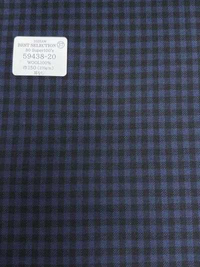 59438-20 26AW HERDREX [80 SUPER 100'S NINE MONTH] Quadri blu navy