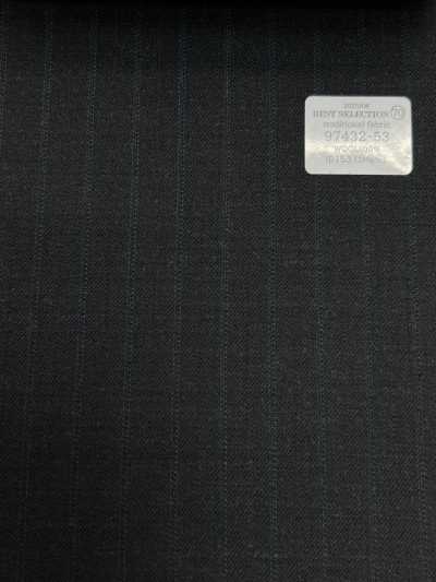 97432-53 26AW MIGLIOR SELEZIONE [tessuto tradizionale] Tessuto tradizionale a righe grigio antracite