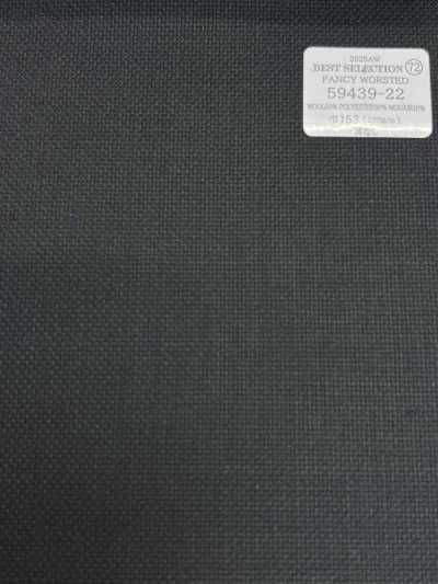 59439-22 26AW BEST SELECTION [FANCY WORSTED] Motivo a trama a quadri blu navy scuro