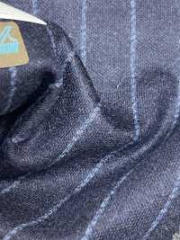 55CN5506 CANONICO JERSEY WORSTED FLANNEL NAVY CHALK STRIPE[Tessile] CANONICO Sottofoto