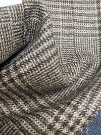 55CN5521 CANONICO 21μ MOULINE' SAXONY Brown Glen Check[Tessile] CANONICO Sottofoto