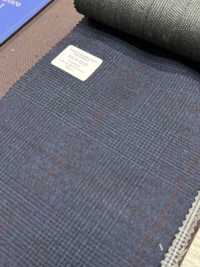 55CN5530 CANONICO PERENNIAL SUPER110'S Navy X Wine Glen Check[Tessile] CANONICO Sottofoto