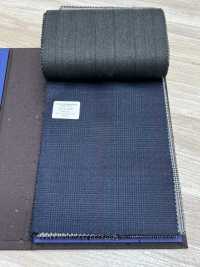 55CN5530 CANONICO PERENNIAL SUPER110'S Navy X Wine Glen Check[Tessile] CANONICO Sottofoto