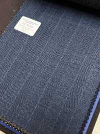 55CN5566 CANONICO TRADITIONAL WORSTED 21μ Navy Alternate Stripe[Tessile] CANONICO Sottofoto