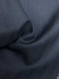 4ML3923 25AW THE CITY Herringbone Navy[Tessile] Lanificio Miyuki Sottofoto