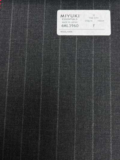 25AW THE CITY Righe grigio carbone