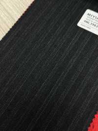 4ML3982 25AW THE CITY Alternate Stripe Charcoal Heaven Grey[Tessile] Lanificio Miyuki Sottofoto