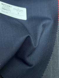 5MK0171 MIYUKI EVER WOOL A Righe Blu Navy[Tessile] Lanificio Miyuki Sottofoto