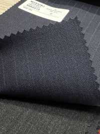 5MK0215 MIYUKI EVER WOOL Shadow Stripe Navy[Tessile] Lanificio Miyuki Sottofoto