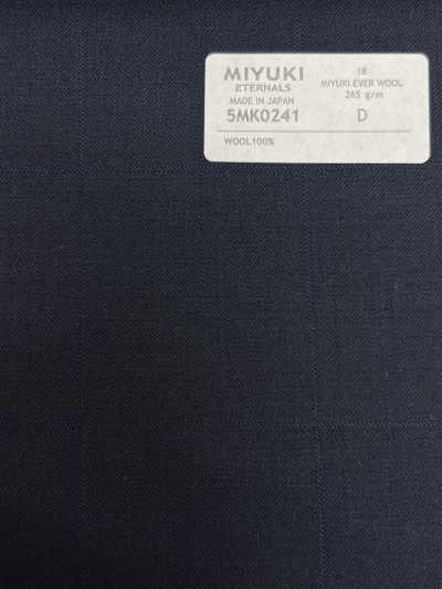 5MK0241 MIYUKI EVER WOOL (Miyuki Ever Wool) Shadow quadrettatura a finestra blu navy