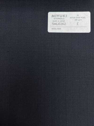 5ML0262 MIYUKI EVER WOOL (Miyuki Ever Wool) spina di pesce blu navy scuro