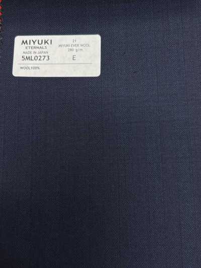 5ML0273 MIYUKI EVER WOOL (Miyuki Ever Wool) Spina di pesce blu navy